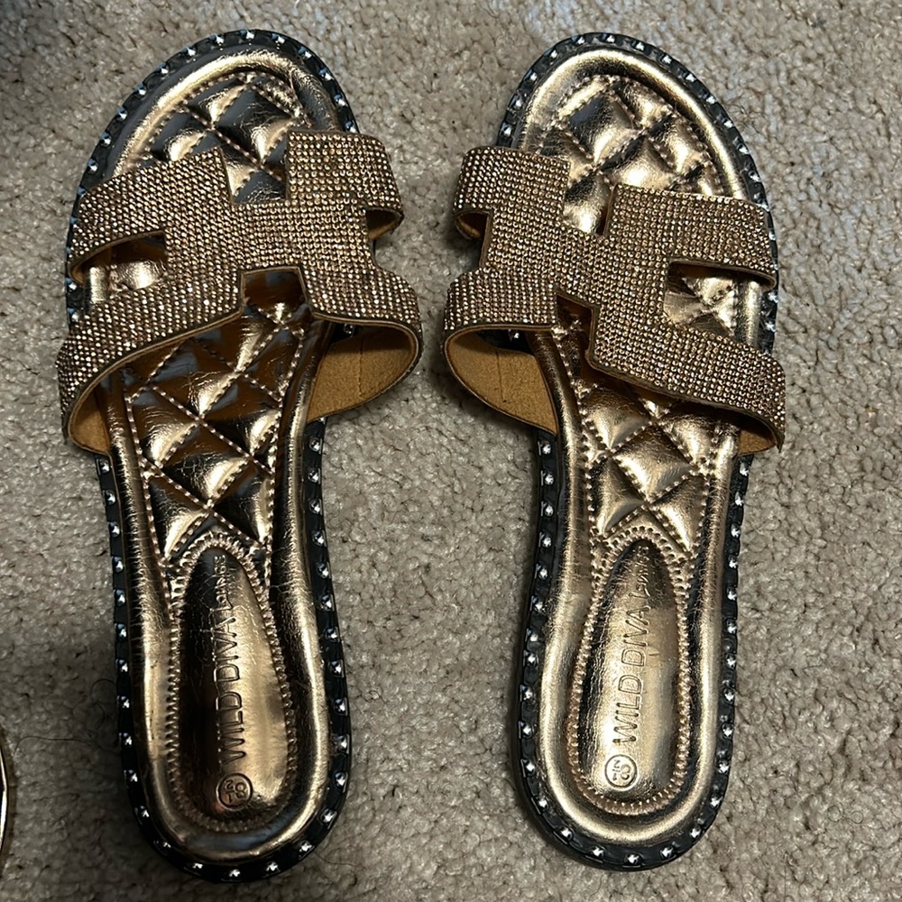Gold sandals